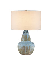 Currey and Company - 6000-1054 - One Light Table Lamp - Catania - Antique Blue Drip