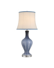 Currey and Company - 6000-1064 - One Light Table Lamp - Zeta - Gray Blue/Clear