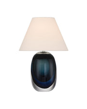 Currey and Company - 6700-0019 - LED Table Lamp - Danza - Blue/Clear/Polished NIckel