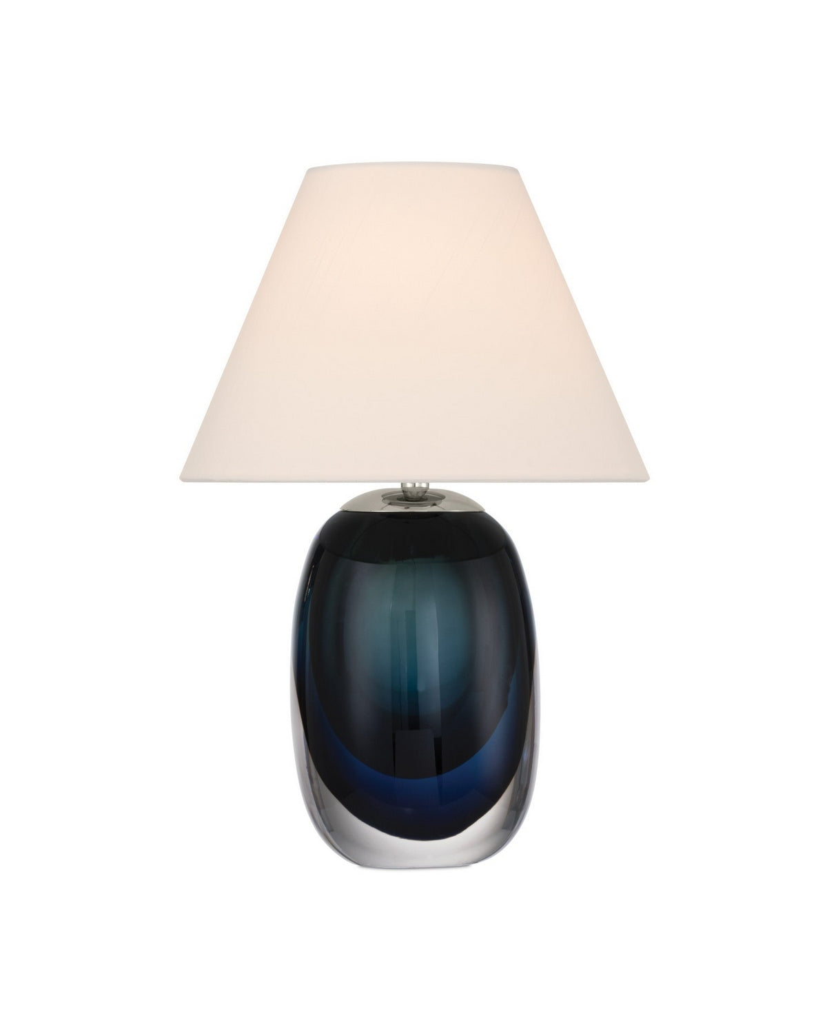 Currey and Company - 6700-0019 - LED Table Lamp - Danza - Blue/Clear/Polished NIckel