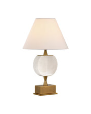 Currey and Company - 6700-0022 - LED Table Lamp - Meandro - White/Antique Brass