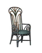 Currey and Company - 7000-1052 - Armchair - Benin Throne - Green/Orange