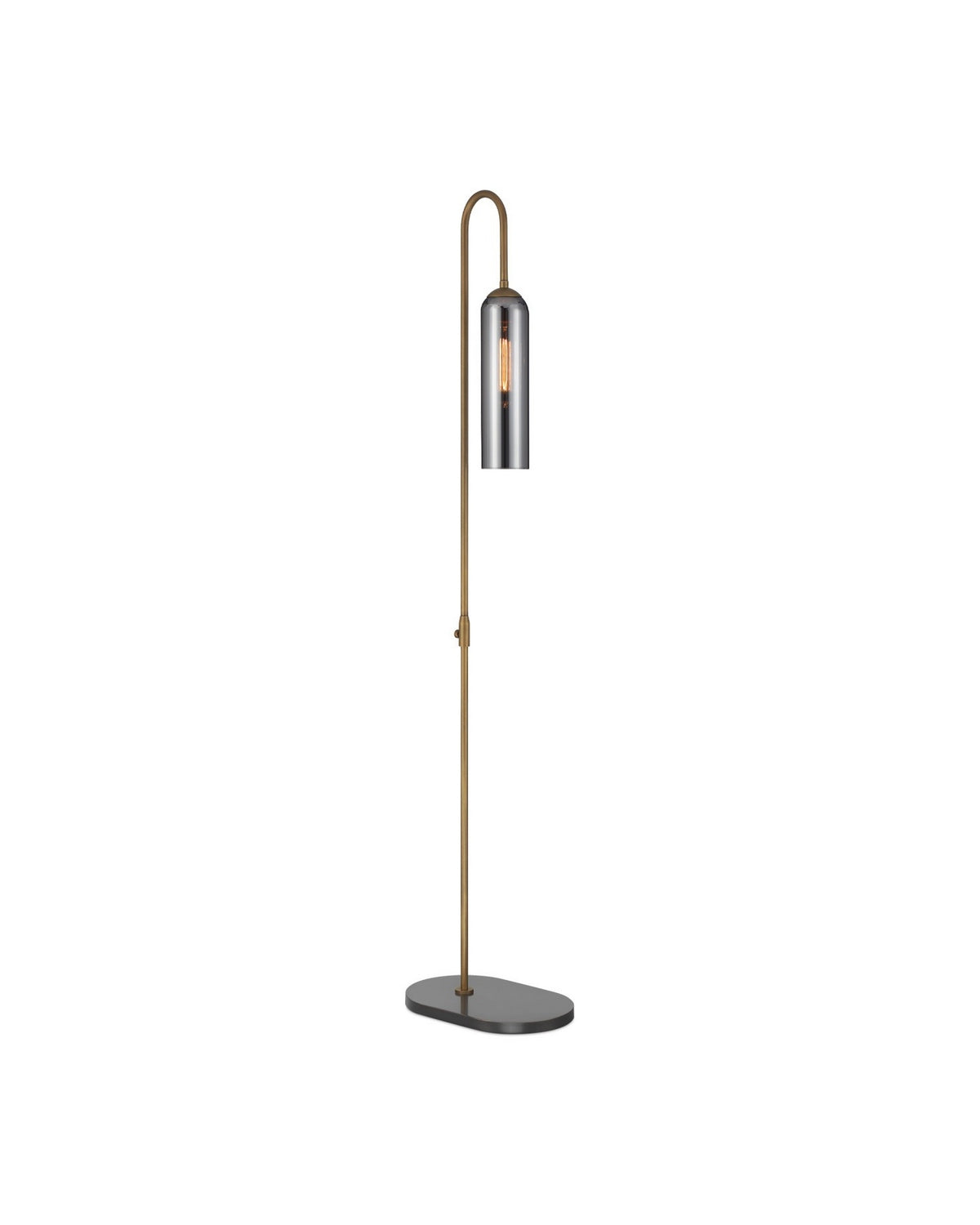 Currey and Company - 8000-0170 - LED Floor Lamp - Severn - Antique Brass/Oil Rubbed Bronze/Smoke