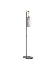 Currey and Company - 8000-0170 - LED Floor Lamp - Severn - Antique Brass/Oil Rubbed Bronze/Smoke