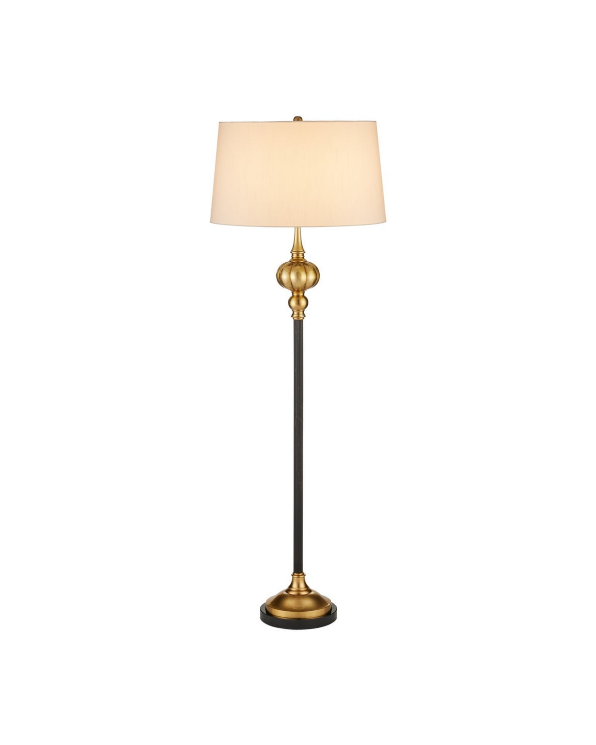 Currey and Company - 8000-0176 - One Light Floor Lamp - Haines - Bronze/Vintage Brass