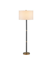Currey and Company - 8000-0181 - One Light Floor Lamp - Gavin - Brass Antique/Matte Black