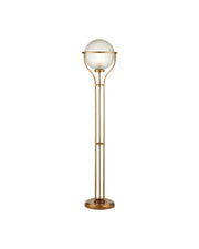 Currey and Company - 8000-0182 - One Light Floor Lamp - Metropolis - Metallic Champagne/Frosted