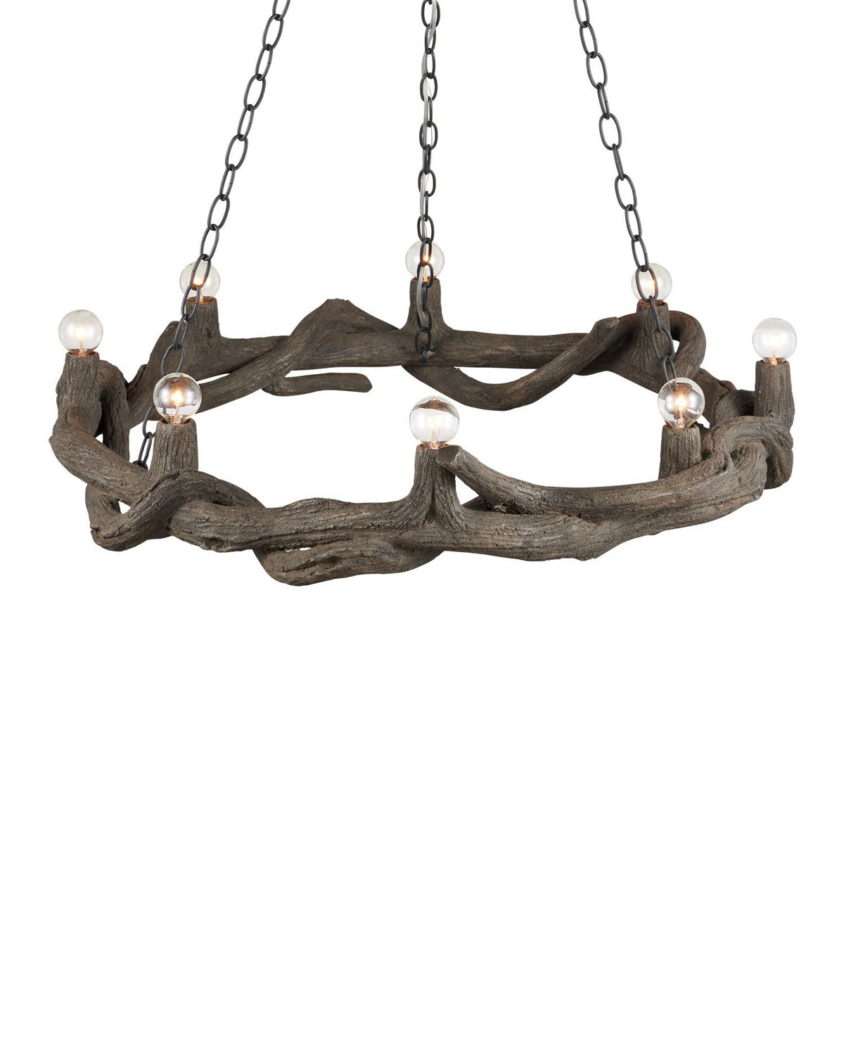 Currey and Company - 9000-1336 - Eight Light Chandelier - Dunmore - Charbon de Bois