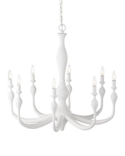 Currey and Company - 9000-1340 - Eight Light Chandelier - Ludwig - Gesso White