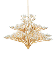 Currey and Company - 9000-1344 - 12 Light Chandelier - Fiorella - Contemporary Gold Leaf/Frosted