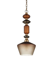Currey and Company - 9000-1349 - One Light Pendant - Mandeville - Butter Rum Sandbar/Matte Ombre/Deep Gray/Antique Gold