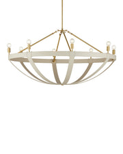 Currey and Company - 9000-1352 - Eight Light Chandelier - Barrington - Cream/Brushed Brass