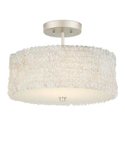 Currey and Company - 9000-1361 - Three Light Semi-Flush Mount - Florecitas - Clear/Nickel