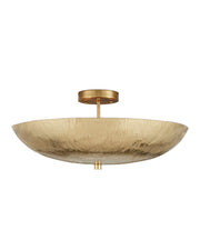 Currey and Company - 9000-1365 - Three Light Semi-Flush Mount - Origo - Brass