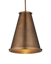 Currey and Company - 9000-1366 - One Light Pendant - Seafarer - Antique Brass/Clear