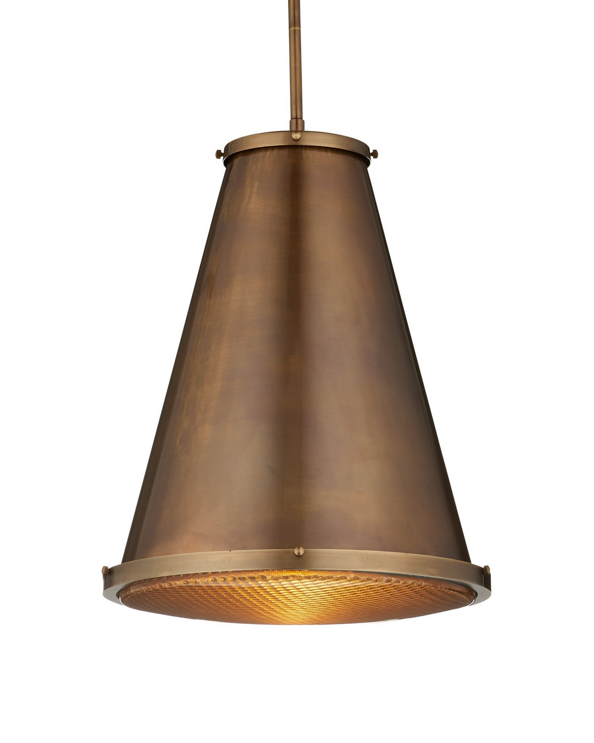Currey and Company - 9000-1366 - One Light Pendant - Seafarer - Antique Brass/Clear