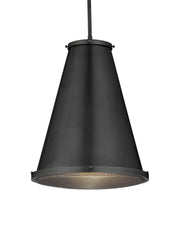 Currey and Company - 9000-1367 - One Light Pendant - Seafarer - Matte Black/Clear