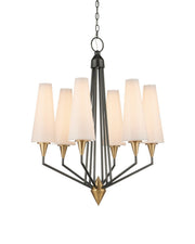 Currey and Company - 9000-1371 - LED Chandelier - Hennin - Polished Antique Brass/Oil Rubbed Bronze