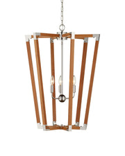 Currey and Company - 9000-1376 - Three Light Chandelier - Boyd - Natural/Polished Nickel