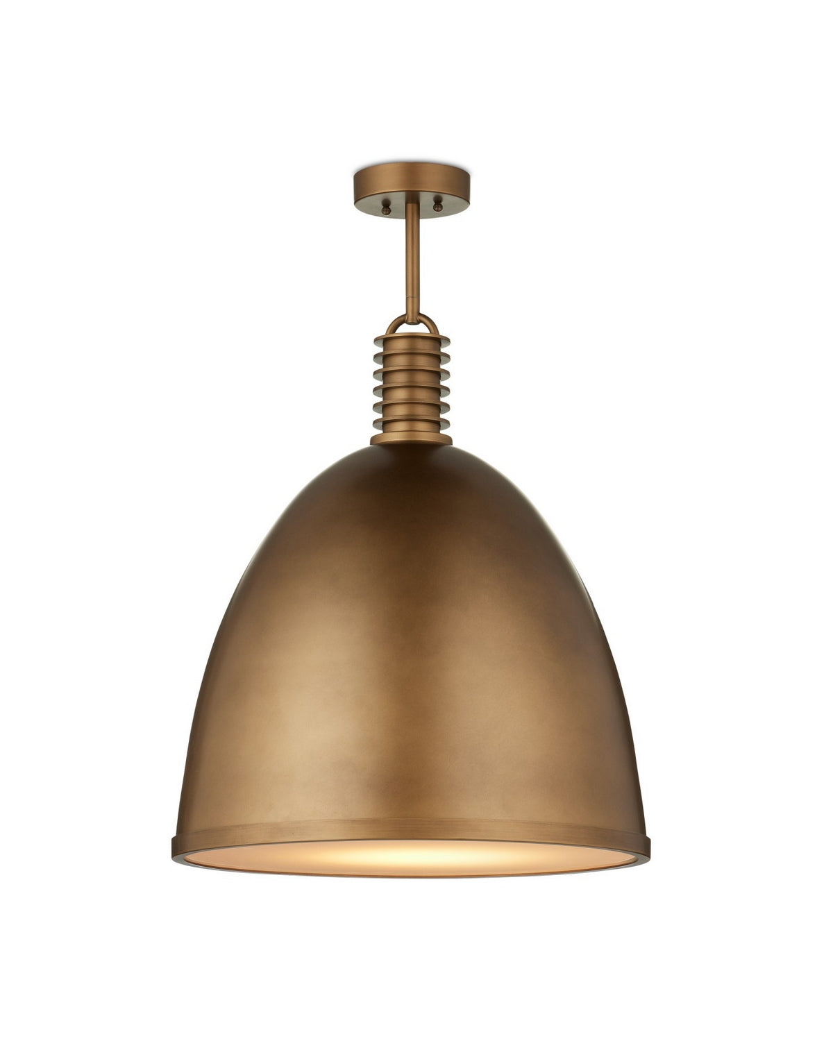 Currey and Company - 9000-1377 - LED Pendant - Cupola - Antique Brass/White