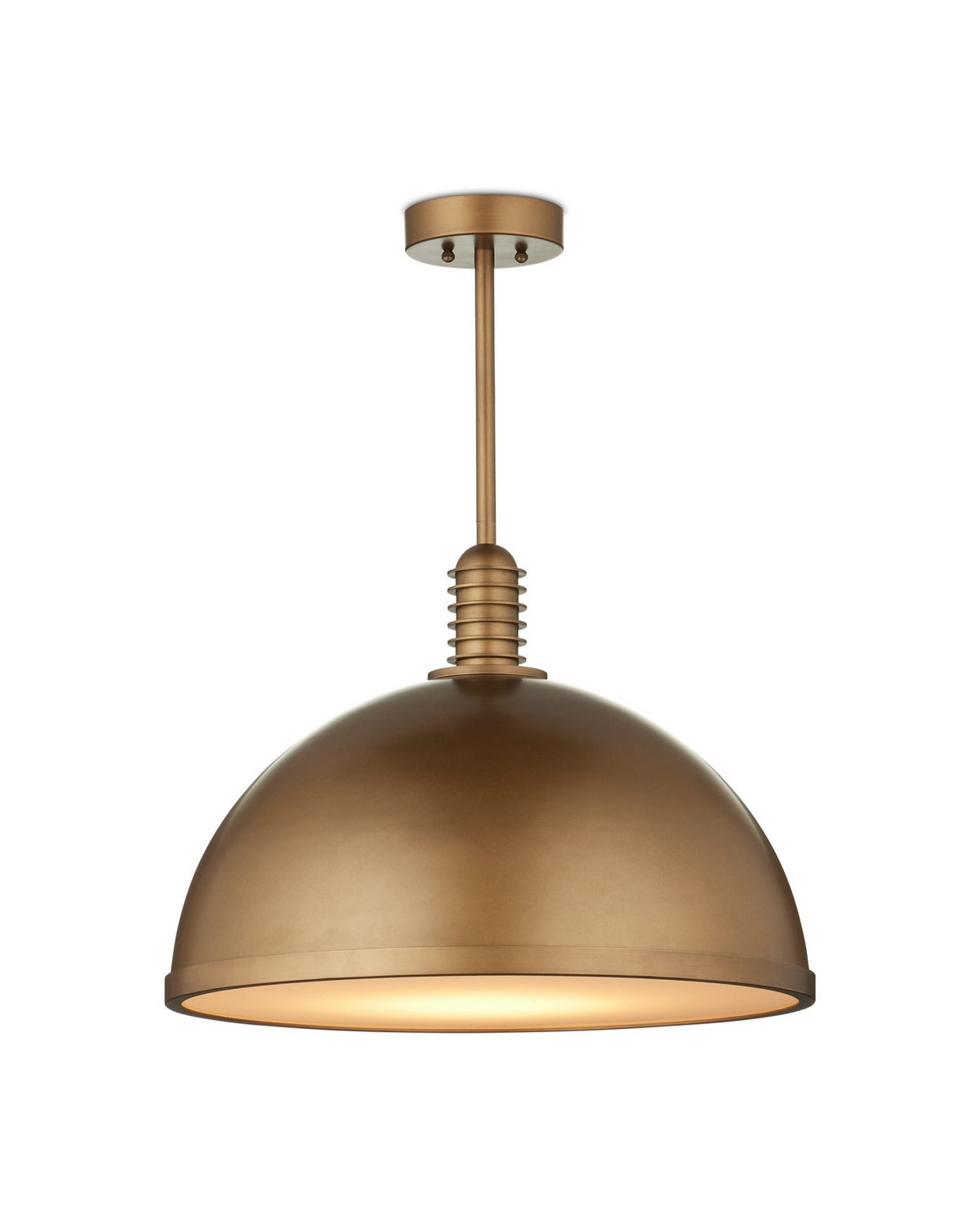 Currey and Company - 9000-1378 - LED Pendant - Cupola - Antique Brass/White