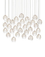 Currey and Company - 9000-1392 - 30 Light Pendant - Banyan - Antique Brass/Clear/Silver