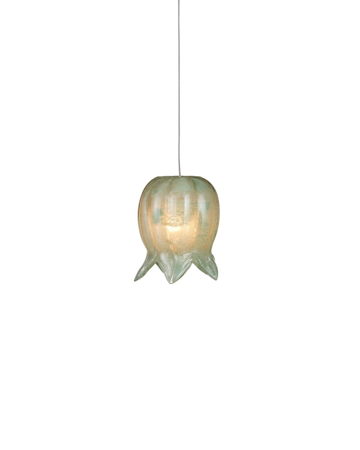 Currey and Company - 9000-1395 - One Light Pendant - Polpo - Green/Silver