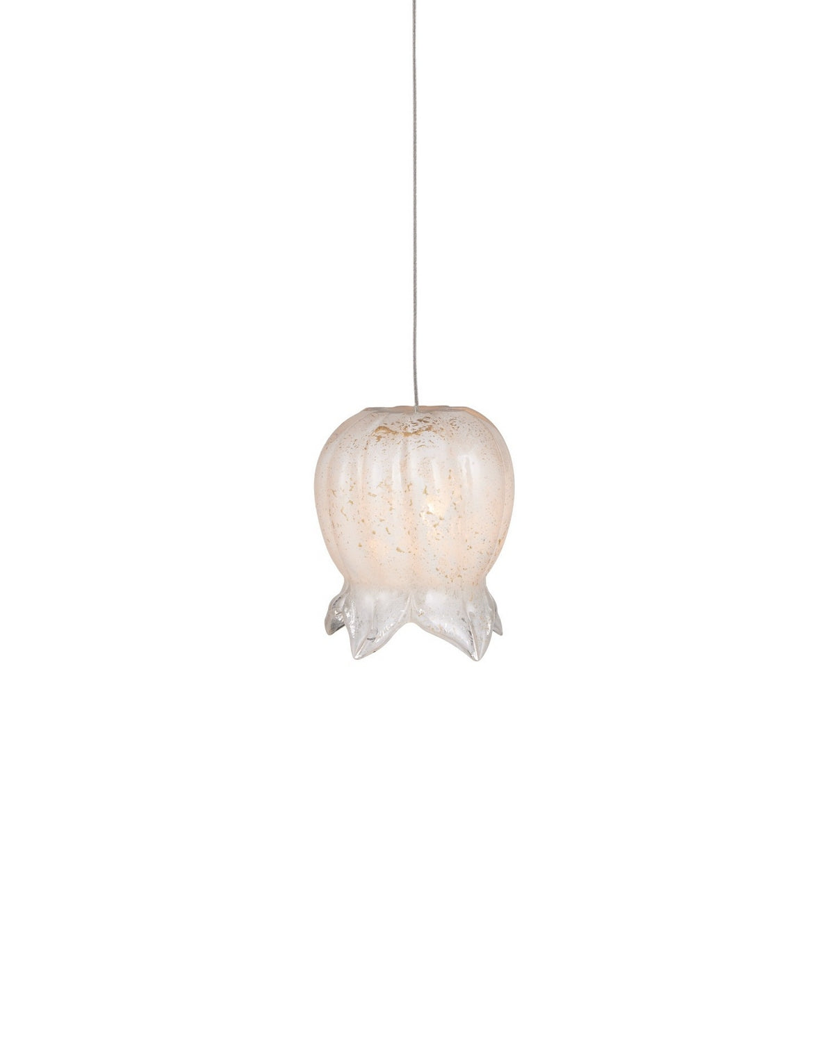 Currey and Company - 9000-1403 - One Light Pendant - Polpo - White/Silver