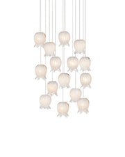 Currey and Company - 9000-1406 - 15 Light Pendant - Polpo - White/Silver