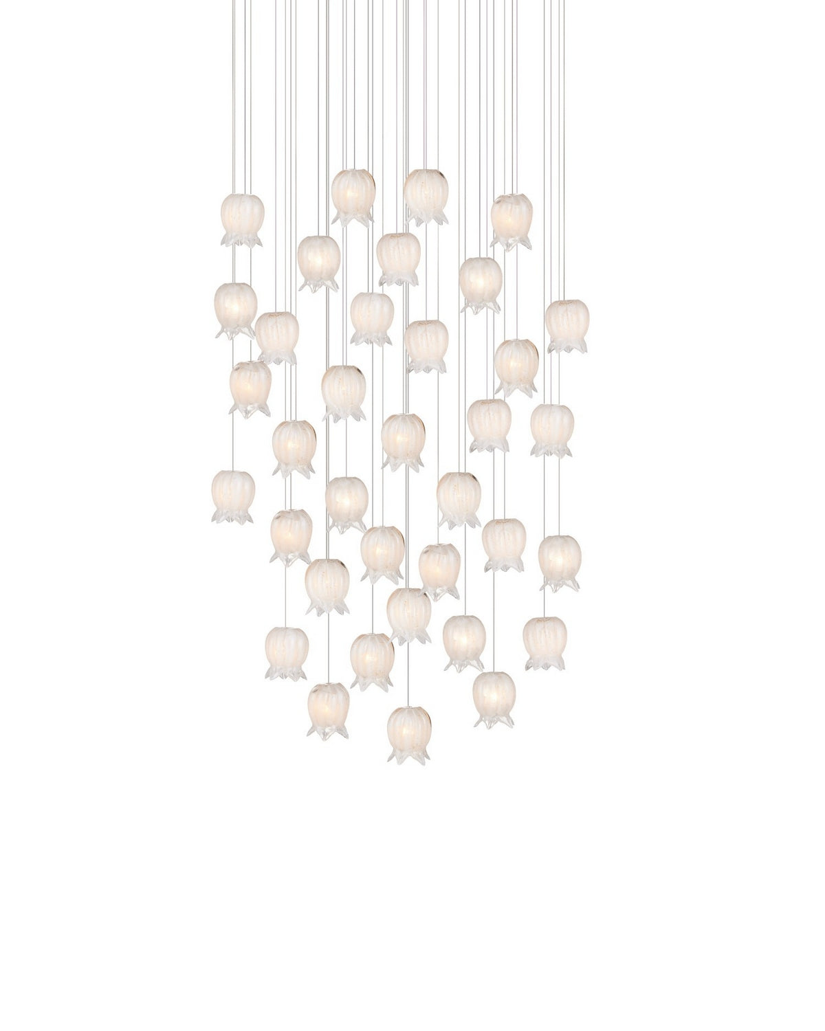 Currey and Company - 9000-1409 - 36 Light Pendant - Polpo - White/Silver