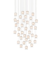 Currey and Company - 9000-1409 - 36 Light Pendant - Polpo - White/Silver