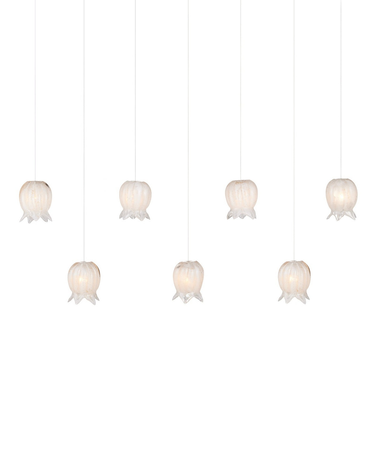 Currey and Company - 9000-1410 - Seven Light Pendant - Polpo - White/Silver
