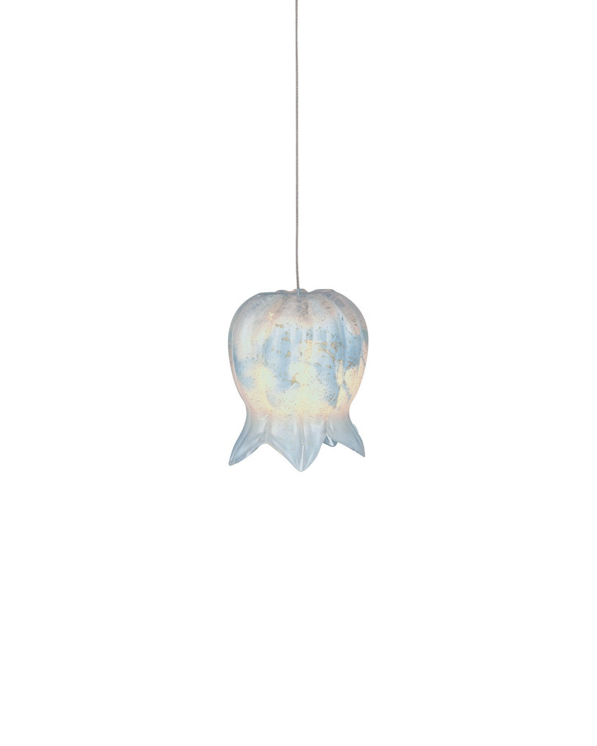 Currey and Company - 9000-1411 - One Light Pendant - Polpo - Blue/Silver