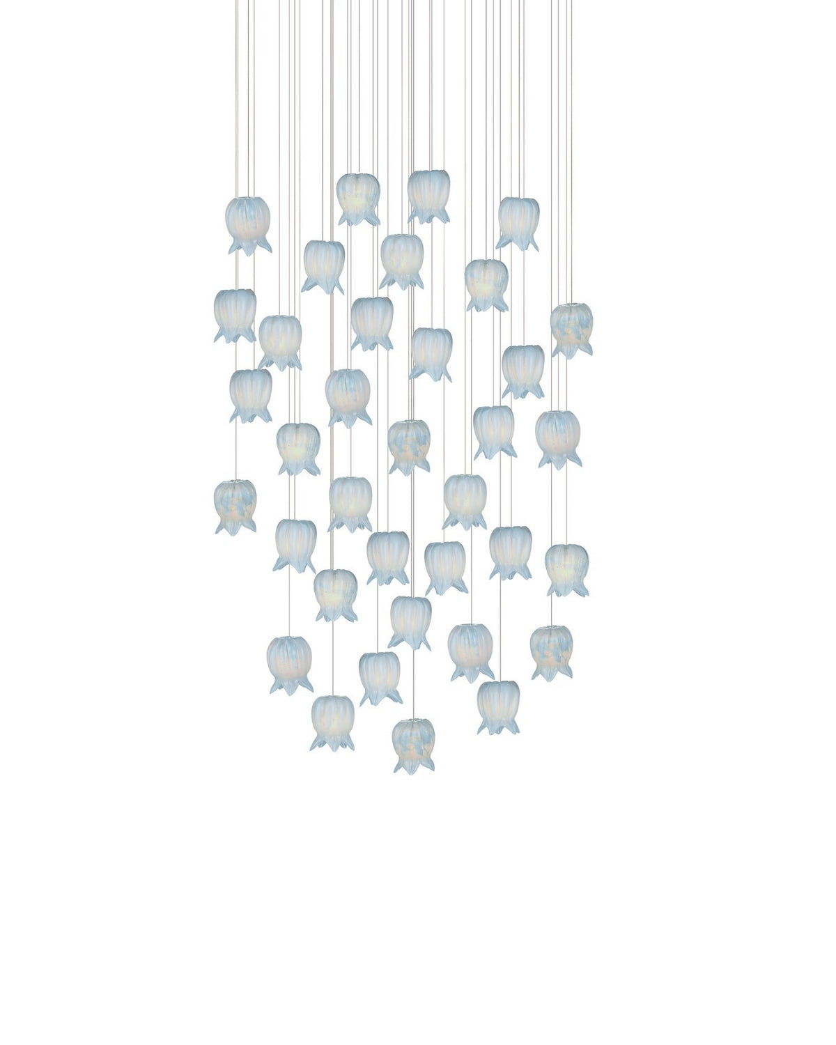 Currey and Company - 9000-1417 - 36 Light Pendant - Polpo - Blue/Silver