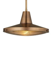 Currey and Company - 9500-0026 - One Light Pendant - Mariner - Antique Brass/Clear