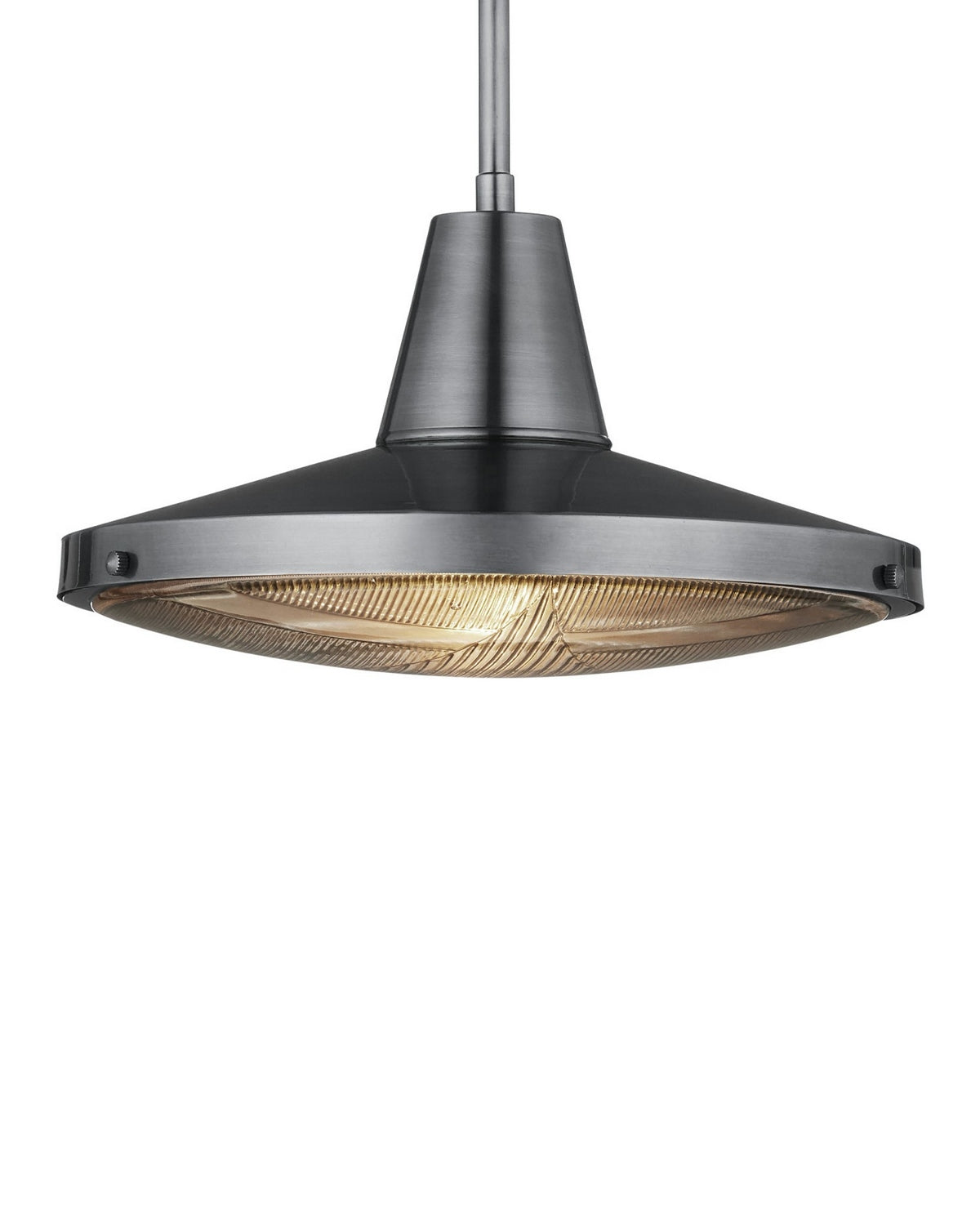 Currey and Company - 9500-0027 - One Light Pendant - Mariner - Antique Silver/Clear