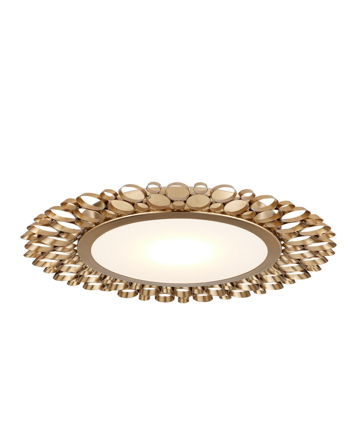 Currey and Company - 9999-0082 - LED Flush Mount - Antares - Antique Brass/White
