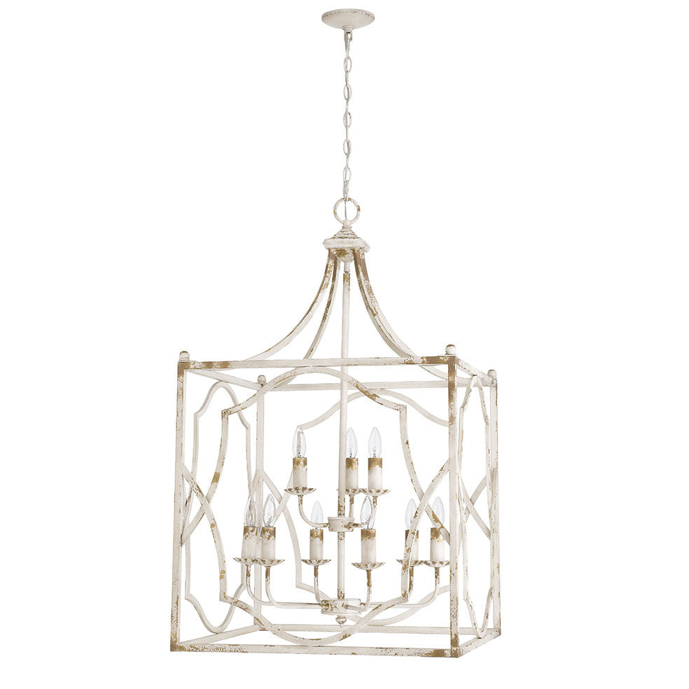 Golden - 0885-9P AI - Nine Light Pendant - Laurent - Antique Ivory