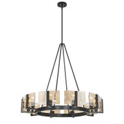 Golden - 3164-10 BLK-AWG - Ten Light Chandelier - Aenon - Matte Black