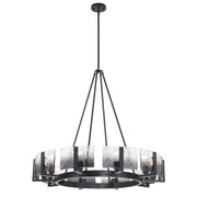 Golden - 3164-10 BLK-SWG - Ten Light Chandelier - Aenon - Matte Black