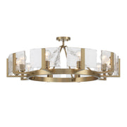Golden - 3164-10SF BCB-HWG - Ten Light Semi-Flush Mount - Aenon - Brushed Champagne Brass