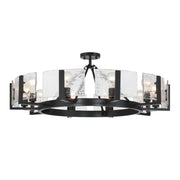 Golden - 3164-10SF BLK-HWG - Ten Light Semi-Flush Mount - Aenon - Matte Black