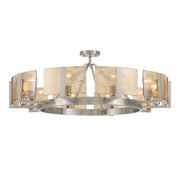 Golden - 3164-10SF PW-AWG - Ten Light Semi-Flush Mount - Aenon - Pewter