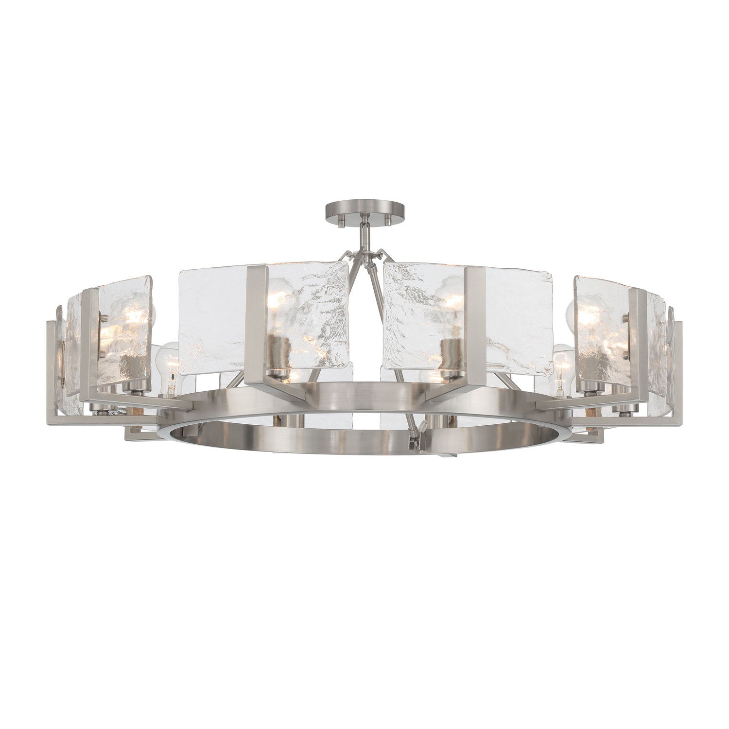 Golden - 3164-10SF PW-HWG - Ten Light Semi-Flush Mount - Aenon - Pewter
