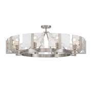 Golden - 3164-10SF PW-HWG - Ten Light Semi-Flush Mount - Aenon - Pewter