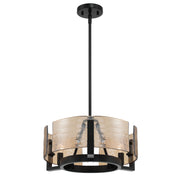 Golden - 3164-3 BLK-AWG - Three Light Chandelier - Aenon - Matte Black