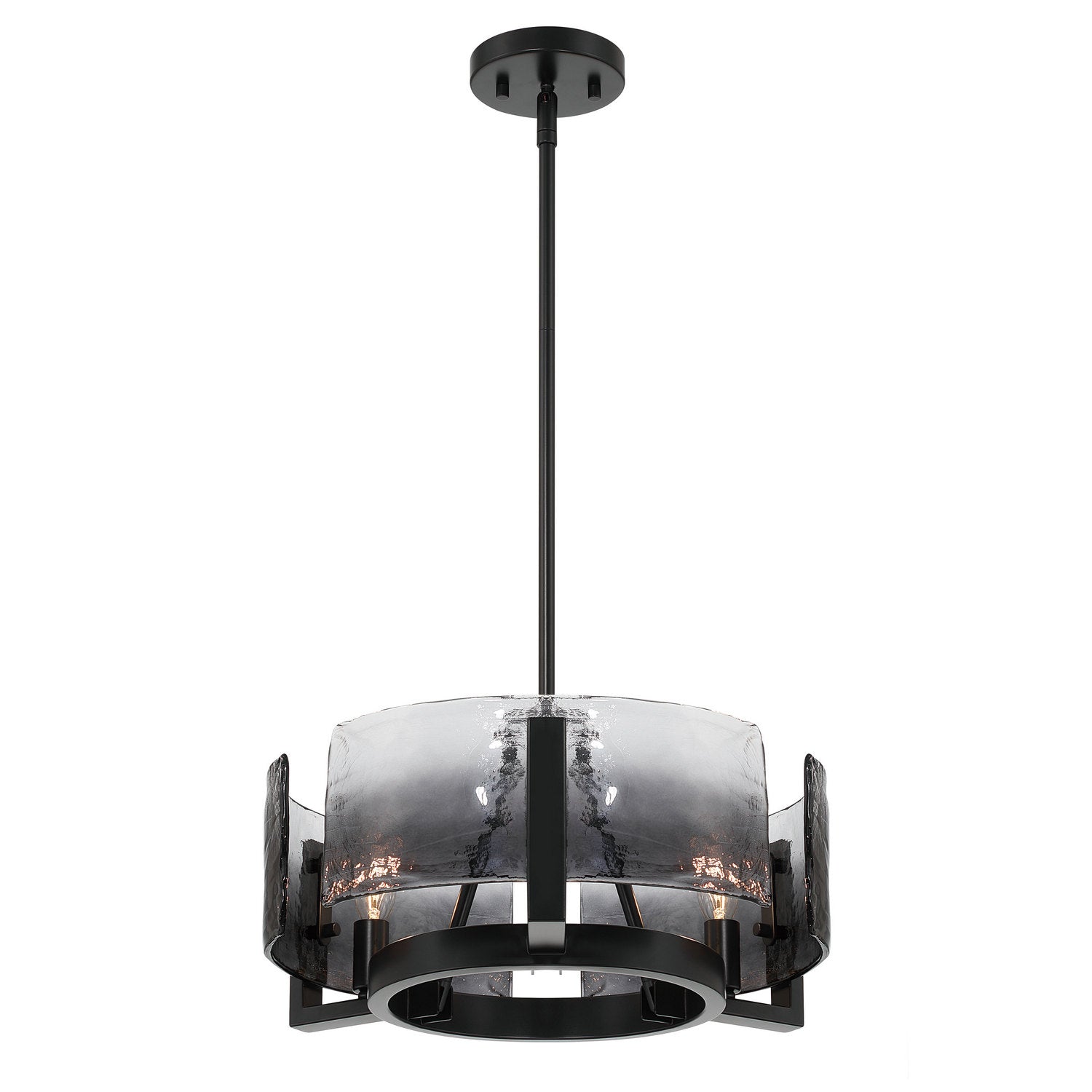 Golden - 3164-3 BLK-SWG - Three Light Chandelier - Aenon - Matte Black