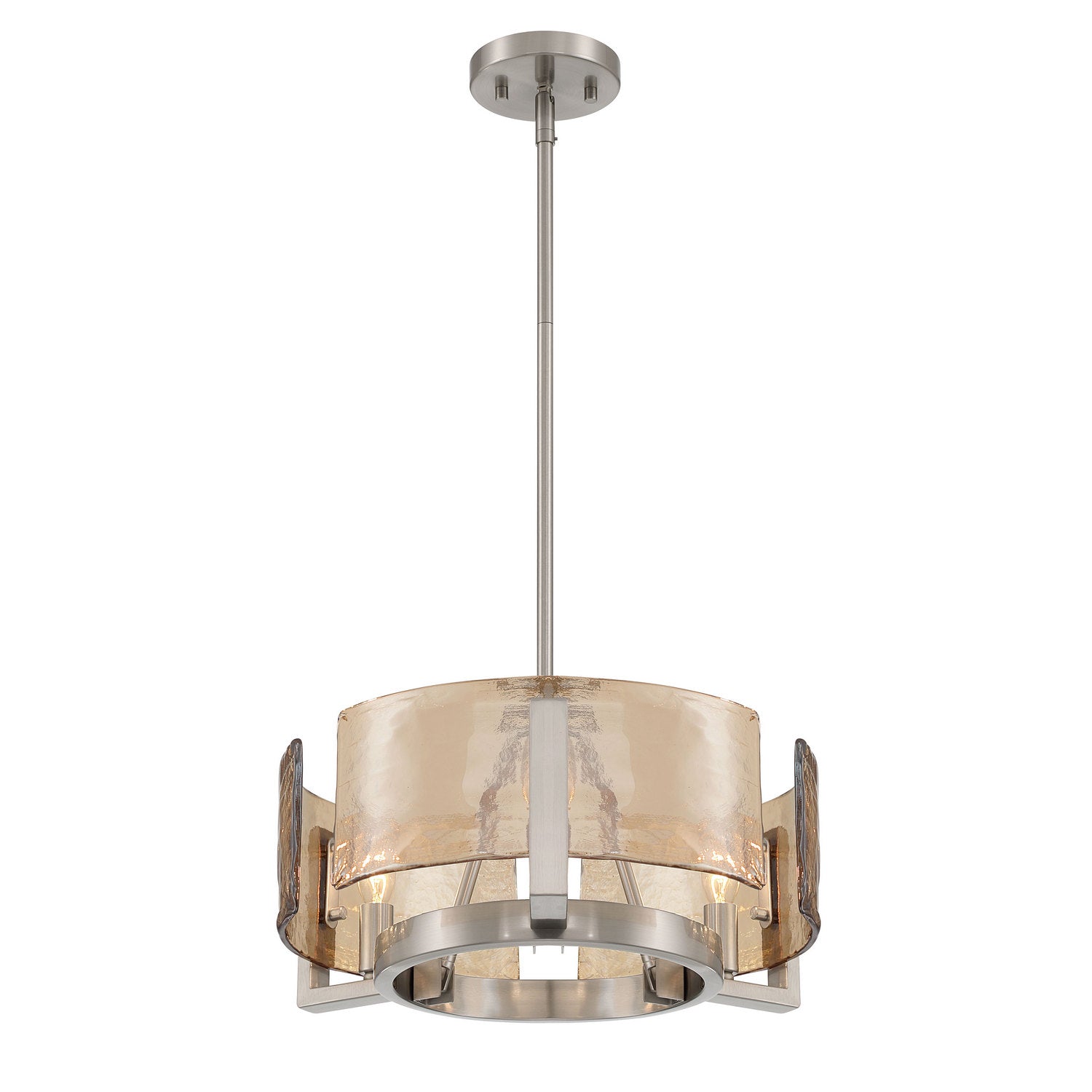 Golden - 3164-3 PW-AWG - Three Light Chandelier - Aenon - Pewter