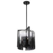 Golden - 3164-3P BLK-SWG - Three Light Pendant - Aenon - Matte Black