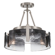 Golden - 3164-3SF PW-SWG - Three Light Semi-Flush Mount - Aenon - Pewter